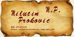 Milutin Proković vizit kartica